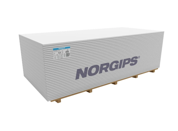 NORGIPS PŁYTA G-K TYP A (GKB) 12,5X1200X600 92,16 M2/PAL
