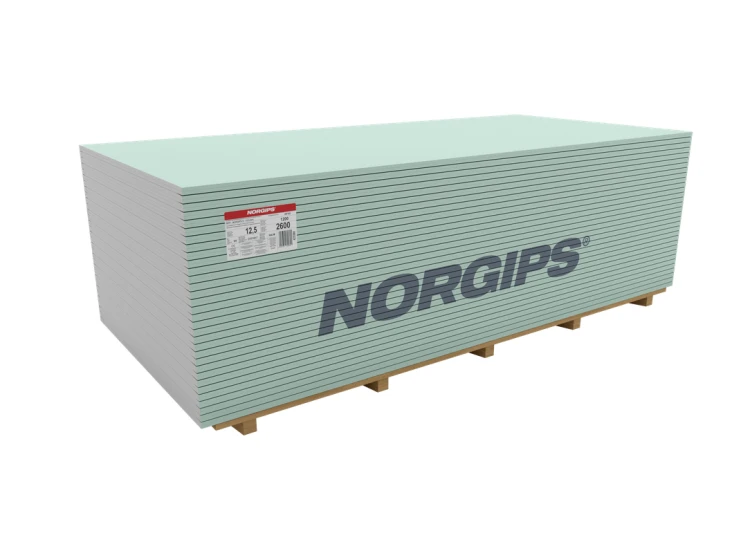 NORGIPS PŁYTA GKBI 12,5X1200X2600 (199,68 M2/PAL)